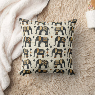 Tribal Elephant Boho Pattern (2) Cushion