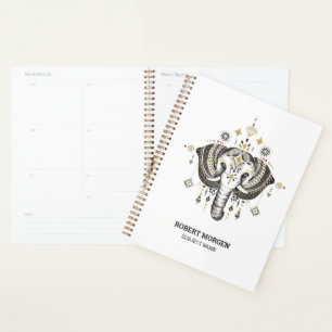 Tribal elephant illustration planner