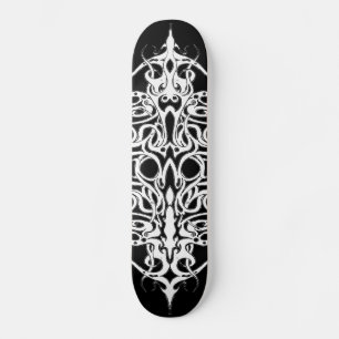 Tribal Empire Tattoo Black and White Skateboard