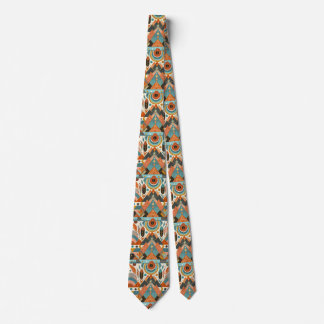Tribal Ethnic African Pattern Earth Multicolors Tie