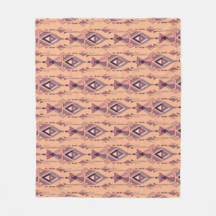 Tribal Ethnic: Aztec Mexican Seamless Vintage Fleece Blanket
