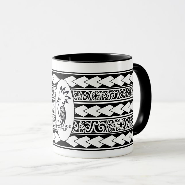 Tribal Ethnic Black Mug (Front Right)