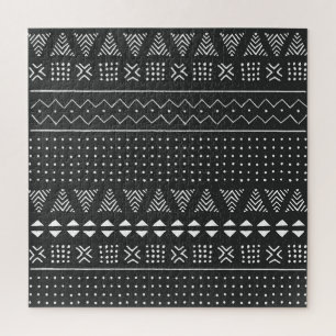 Tribal ethnic: black white pattern. jigsaw puzzle