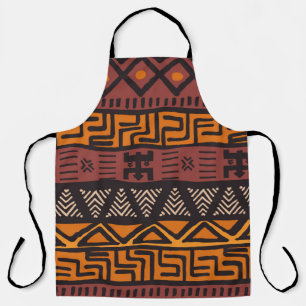 Tribal ethnic colorful bohemian pattern with geome apron