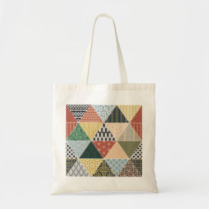Tribal Ethnic Colourful Patchwork Pattern Tote Bag