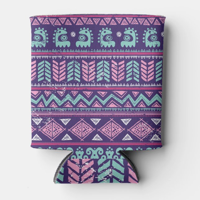 Tribal Ethnic: Colourful Seamless Pattern. Can Cooler (Front)