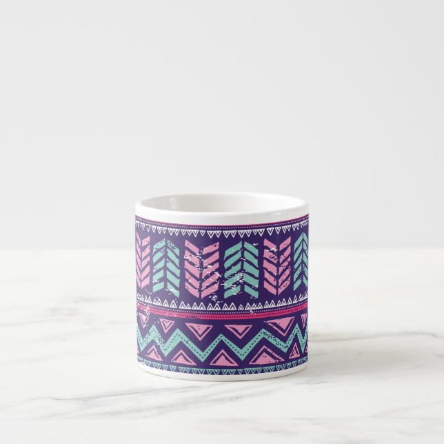 Tribal Ethnic: Colourful Seamless Pattern. Espresso Cup (Front)