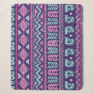 Tribal Ethnic: Colourful Seamless Pattern. Sherpa Blanket