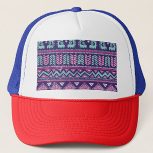Tribal Ethnic: Colourful Seamless Pattern. Trucker Hat