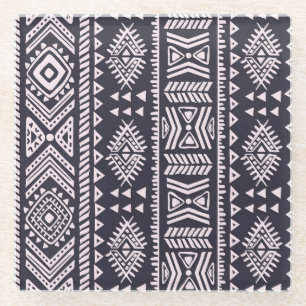 Tribal ethnic, fifth seamless pattern. glass coaster