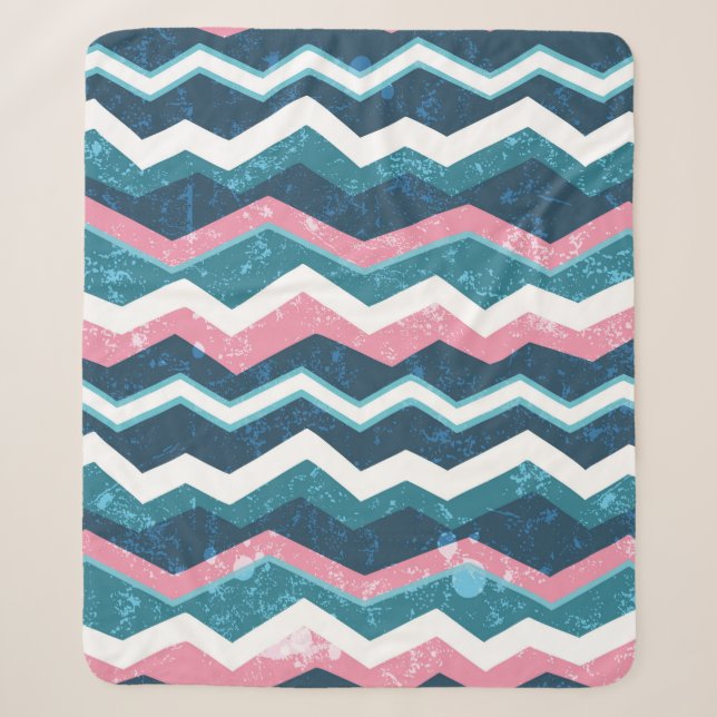 Tribal ethnic hand drawn seamless pattern sherpa blanket (Front)