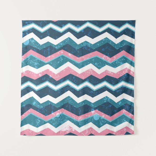 Tribal ethnic hand drawn seamless pattern tapestry (Front)