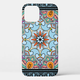 Tribal ethnic mandala seamless pattern iPhone 12 case