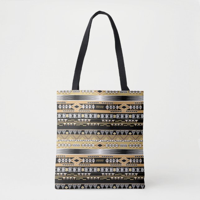 Tribal , ethnic, ornament tote bag (Front)