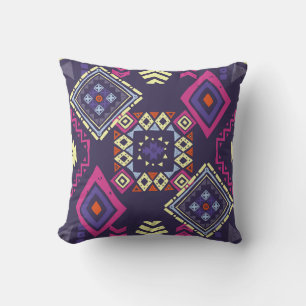 Tribal ethnic, primitive geometric background. cushion