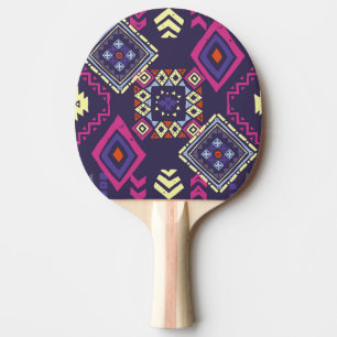 Tribal ethnic, primitive geometric background. ping pong paddle