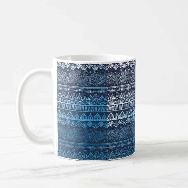Tribal ethnic seamless  coffee mug (Left)