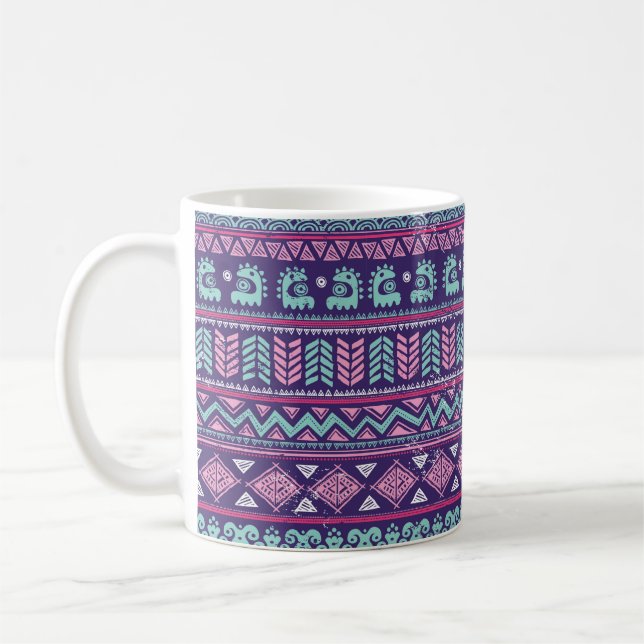 Tribal ethnic seamless coffee mug (Left)