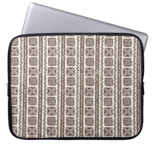 Tribal ethnic seamless hand drawn illustration laptop sleeve