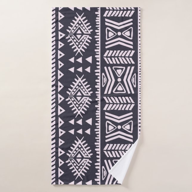 Tribal ethnic seamless illustration pattern bath towel (Bath Towel)