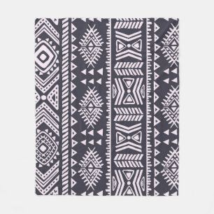 Tribal ethnic seamless illustration pattern fleece blanket