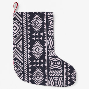 Tribal ethnic seamless illustration pattern small christmas stocking