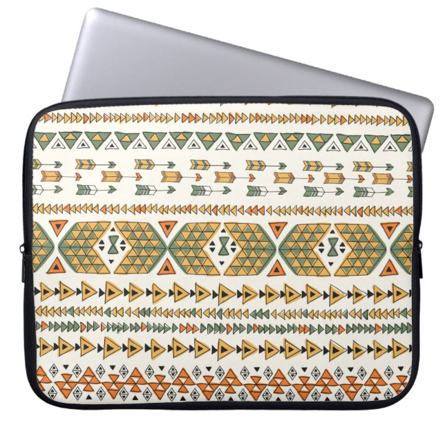 Tribal ethnic seamless pattern 3 laptop sleeve (Front)