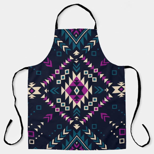Tribal ethnic seamless pattern 6  apron (Front)