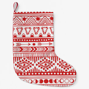 Tribal ethnic seamless pattern 7 small christmas stocking