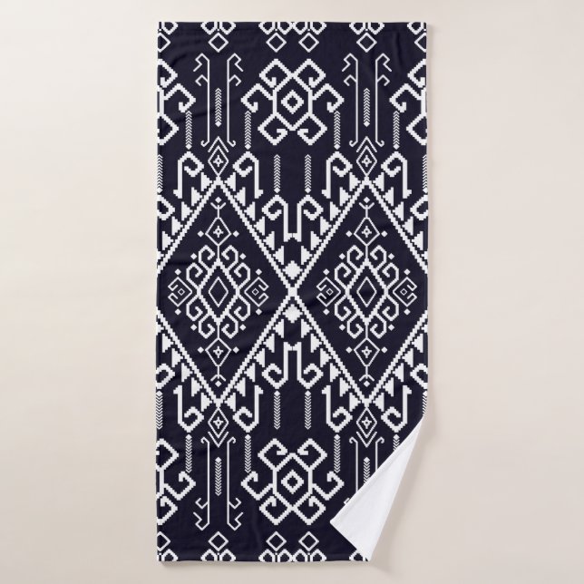 Tribal ethnic seamless pattern bath towel (Bath Towel)