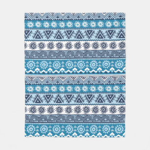 Tribal ethnic seamless pattern fleece blanket