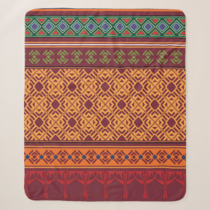 Tribal ethnic seamless pattern sherpa blanket