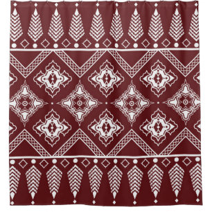 Tribal ethnic seamless pattern shower curtain