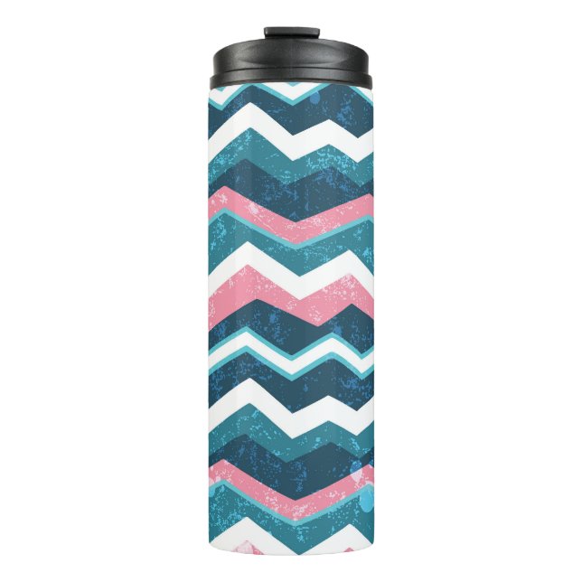 Tribal ethnic, seamless pattern thermal tumbler (Front)