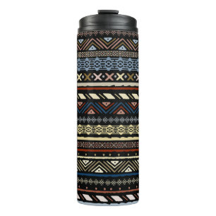 Tribal ethnic seamless pattern thermal tumbler