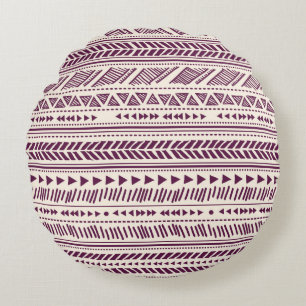 Tribal ethnic seamless round cushion