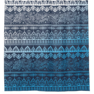 Tribal ethnic seamless shower curtain