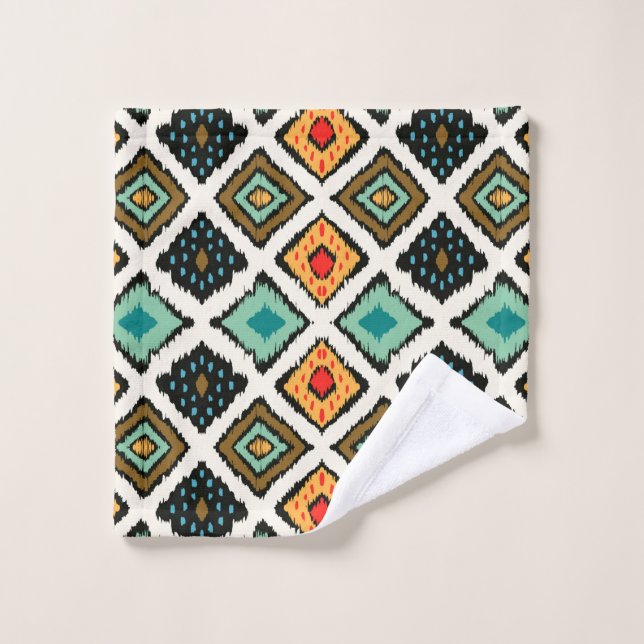 Tribal ethnic seamless striped pattern in aztec st wash cloth (Wash Cloth)