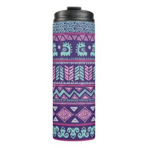 Tribal ethnic seamless thermal tumbler