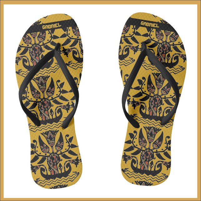Tribal Ethnic Tattoo Pattern  Jandals (Creator Uploaded)