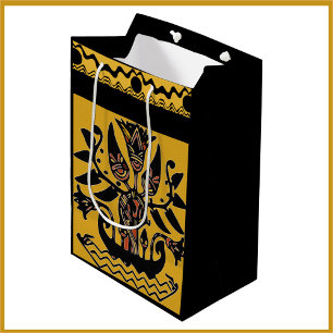 Tribal Ethnic Tattoo Pattern  Medium Gift Bag