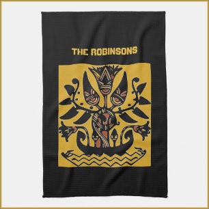 Tribal Ethnic Tattoo Pattern Tea Towel