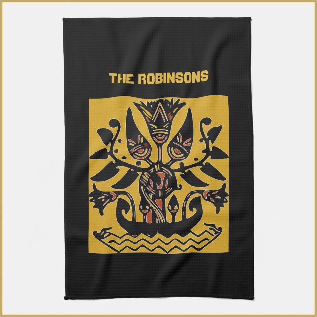 Tribal Ethnic Tattoo Pattern Tea Towel (Creator Uploaded)