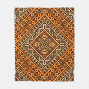 Tribal ethnic textile pattern african style fleece blanket