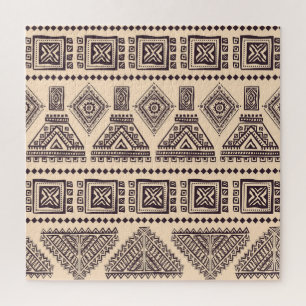 Tribal, ethnic, vintage business pattern jigsaw puzzle