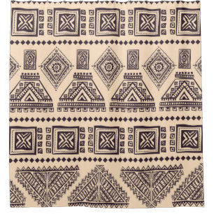 Tribal, ethnic, vintage business pattern shower curtain
