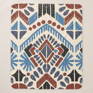 Tribal ethnic. Vintage hand drawn illustration pat Sherpa Blanket
