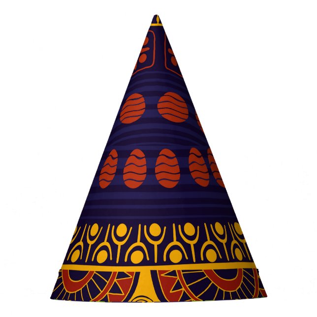 Tribal Ethno: Seamless Pattern Design. Party Hat (Front)