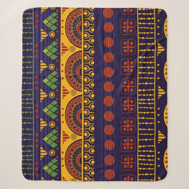 Tribal Ethno: Seamless Pattern Design. Sherpa Blanket (Front)