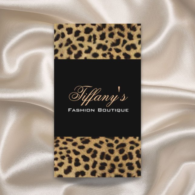 tribal fashionista safari animal leopard print business card (tribal fashionista safari animal leopard print business card)